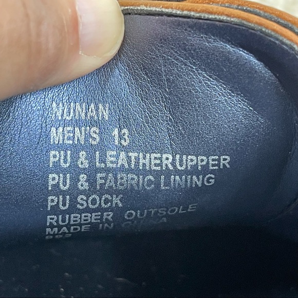 Steve Madden Brown Leather "Nunan" Lace Up Shoes - Size 13 - Picture 8 of 14